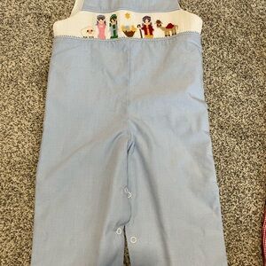 Charming Light Blue Kids Romper with Embroidery